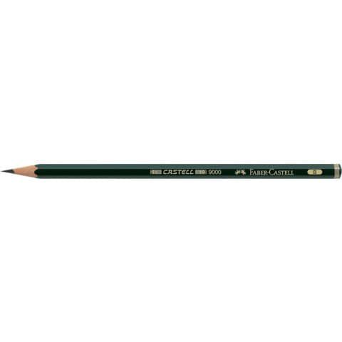 Matita in grafite Castell 9000 - gradazione B - esagonale - Faber-Castell