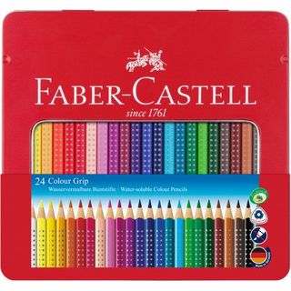 Matite colorate Colour Grip - acquerellabili - Faber-Castell - astuccio in meta…