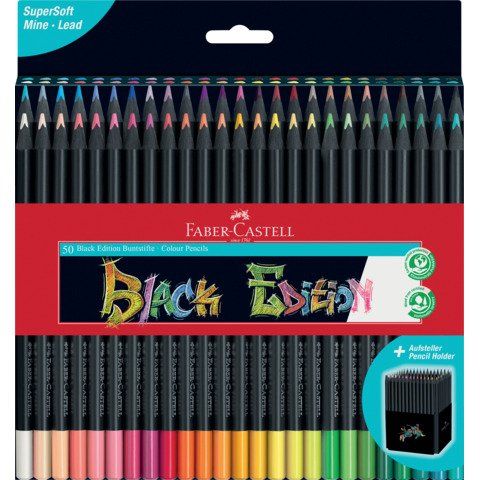 Matite colorate triangolare Black Edition - colori assortiti - Faber-Castell - …