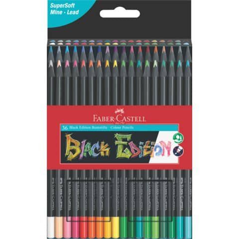 Matite colorate triangolare Black Edition - colori assortiti - Faber-Castell - …