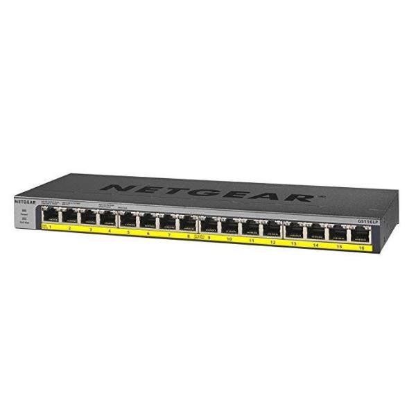 NETGEAR GS116PP - Switch - unmanaged - 16 x 10/100/1000 (PoE+) - desktop, monta…