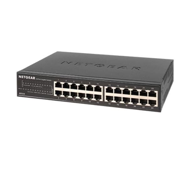 NETGEAR GS324v2 - Switch - unmanaged - 24 x 10/100/1000 - desktop, montabile su…