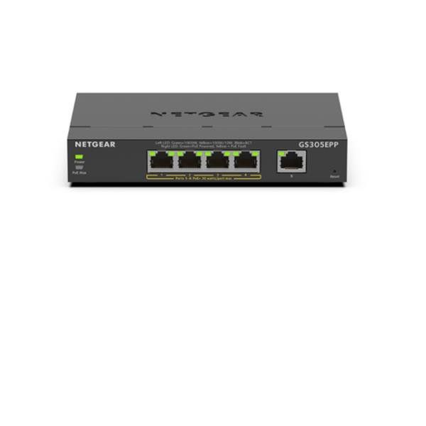 NETGEAR Plus GS305EPP - Switch - intelligente - 5 x 10/100/1000 (4 PoE+) - desk…