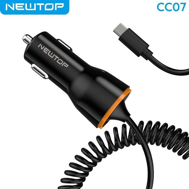 NEWTOP CC07 CAR FAST CHARGER CON CAVO TYPE-C
