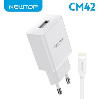 NEWTOP CM42 CARICATORE DA MURO 1USB 5V-1A CON CAVO LIGHTNING