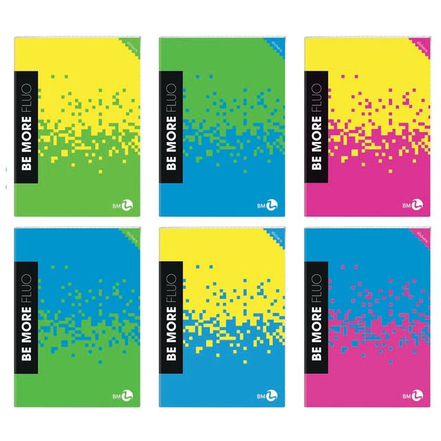 Maxiquaderno Be More Fluo - A4 - rigo di 1a - alta fogliazione - 48+2 fogli - 1…