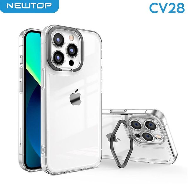 NEWTOP CV28 TPU CLEAR CAMERA COLOR STAND APPLE IPHONE 14 PLUS