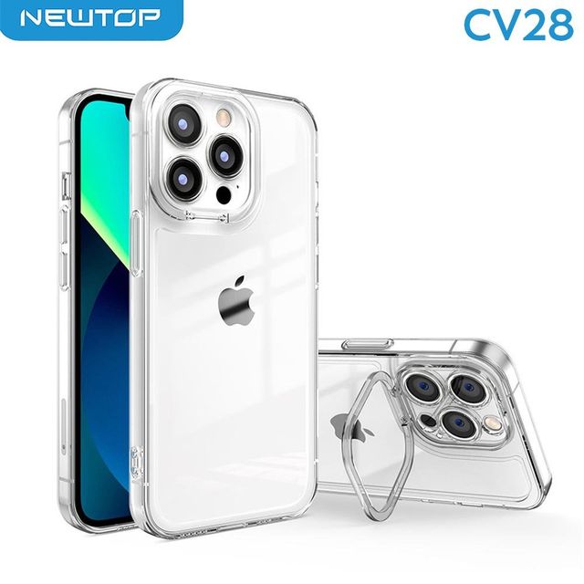 NEWTOP CV28 TPU CLEAR CAMERA COLOR STAND APPLE IPHONE 14 PRO