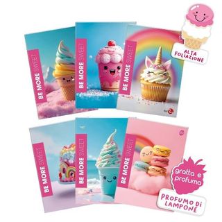 Maxiquaderno Be More Sweet - A4 - 1 rigo c/margine - alta fogliazione - 48+2 fo…
