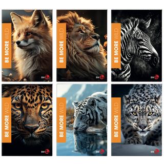 Maxiquaderno Be More Wild - A4 - 1 rigo c/margine - 36+2 fogli - 100gr - BM