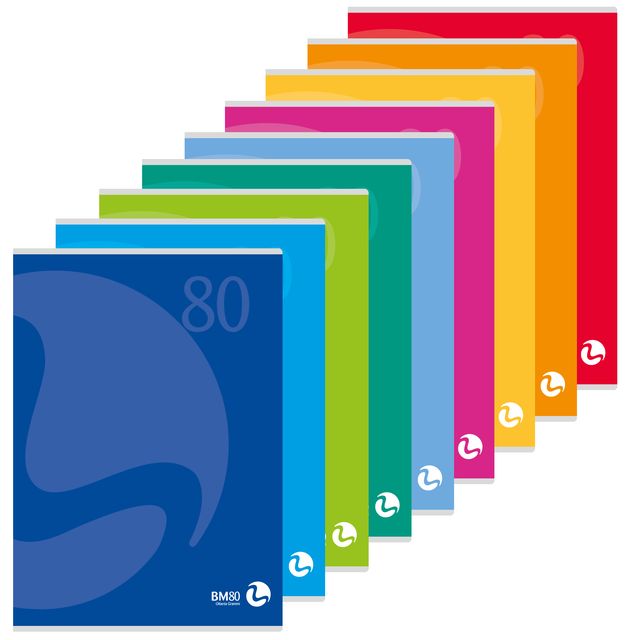 Maxiquaderno Color 80 - A4 - 4mm c/margine - 80 fogli - 80gr BM