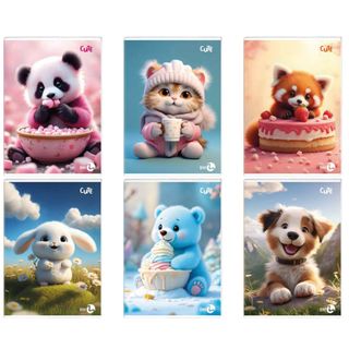 Maxiquaderno Cute fantasia - A4 - 1 rigo - 40+2 fogli - 80gr - BM