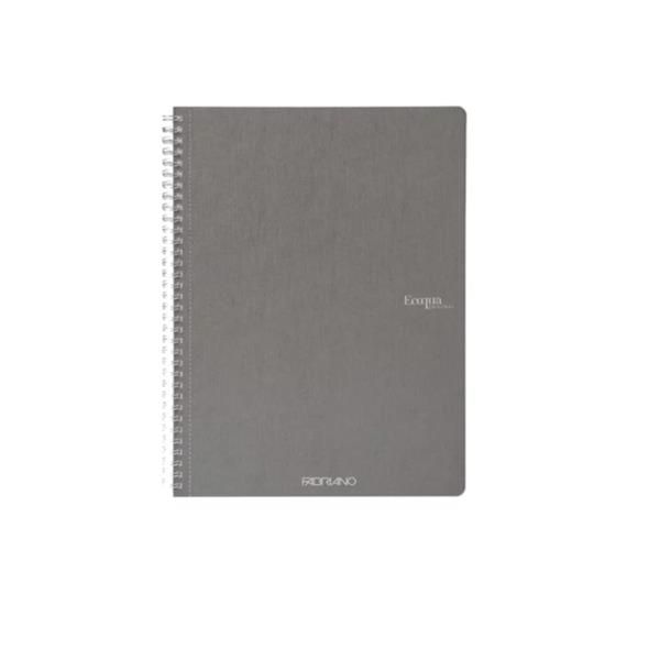 Maxiquaderno Ecoqua original - A4 - 90 gr - 1 rigo - 70 fogli - antracite - spi…