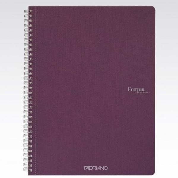 Maxiquaderno Ecoqua original - A4 - 90 gr - 1 rigo - 70 fogli - vino - spiralat…