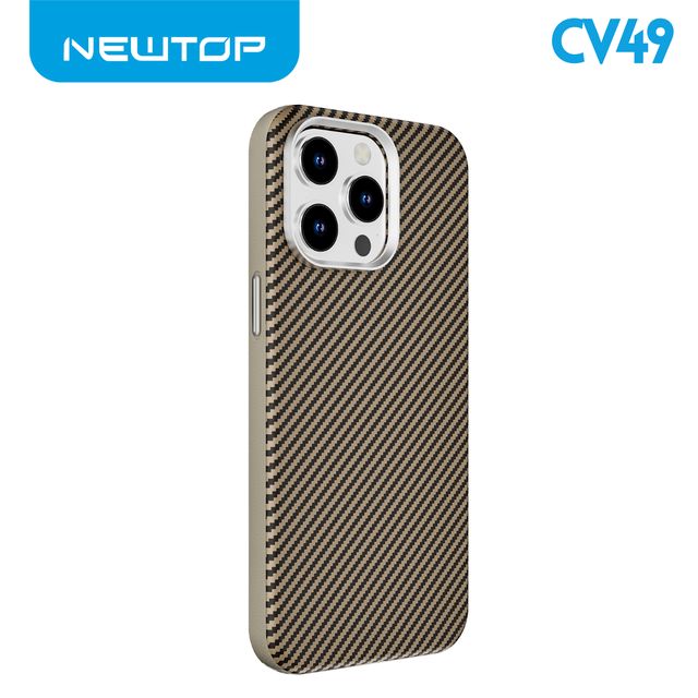 NEWTOP CV49 A RIGHE IN FIBRA DI CARBONIO PER APPLE IPHONE 15 PRO MAX