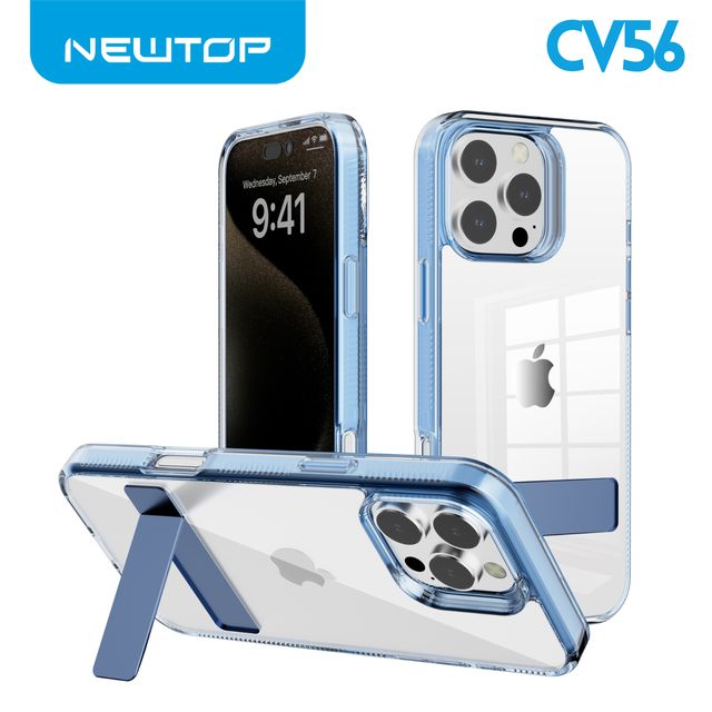 NEWTOP CV56 COVER CRISTALLO CON SUPPORTO PER APPLE IPHONE 16