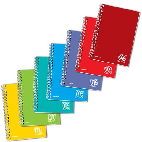 Maxiquaderno One Color - A4 - 4mm - 60 fogli - 80 gr - s/fori - spiralato - Bla…