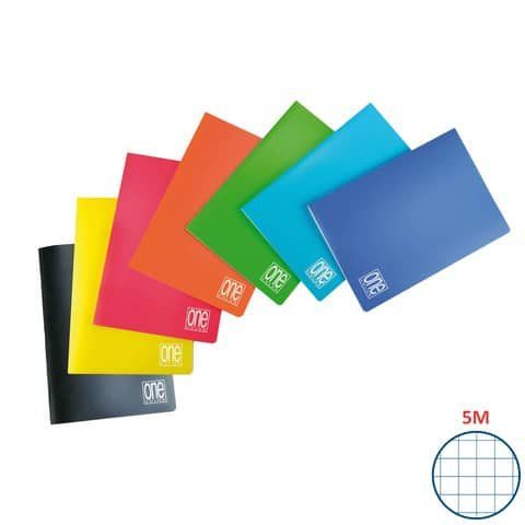 Maxiquaderno One Color - A4 - 5 mm - 20+1 fogli - 80 gr - copertina PP - Blaset…