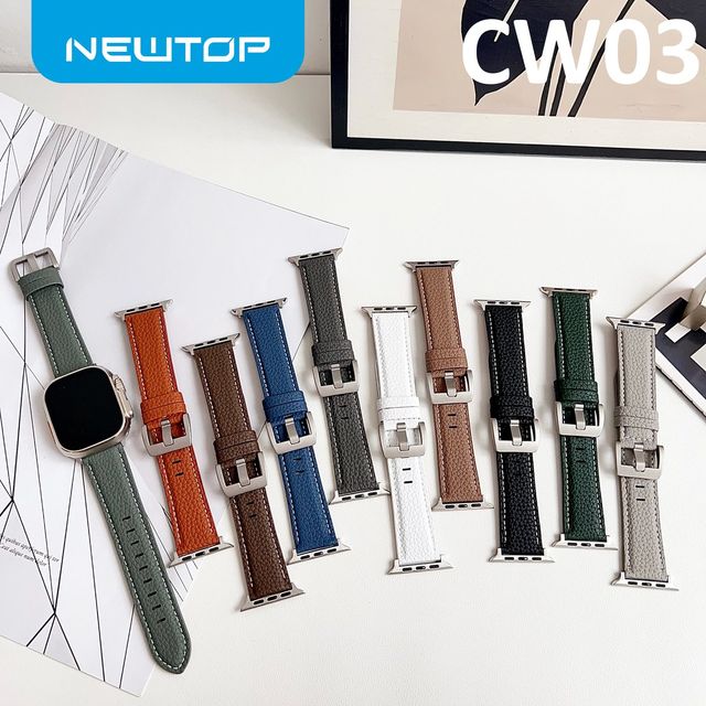 NEWTOP CW03 CINTURINO IN PELLE LITCHI 42 - 44 - 45 - 46 - 49MM