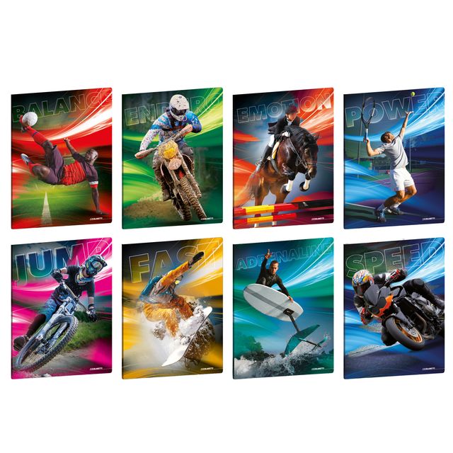 Maxiquaderno Sport Emotions - A4 - rigo di 1a - 20+1 fogli - 80 gr - Blasetti