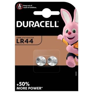 Micorpila LR44 - 1,5V - a pastiglia - alcalina - Duracell - blister 2 pezzi