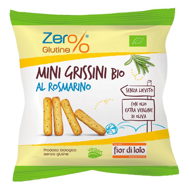 Mini grissini - rosmarino - monodose da 30 gr - Zerglutine