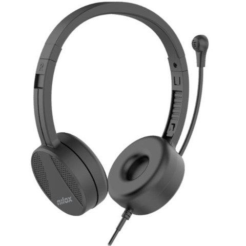 NILOX TECH - Cuffia USB con microfono rotante e controllo volume