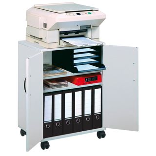 Mobiletto Multifunzione 74/53 - con ante alte e ruote - 4 ripiani - 52,8 x 40 x…