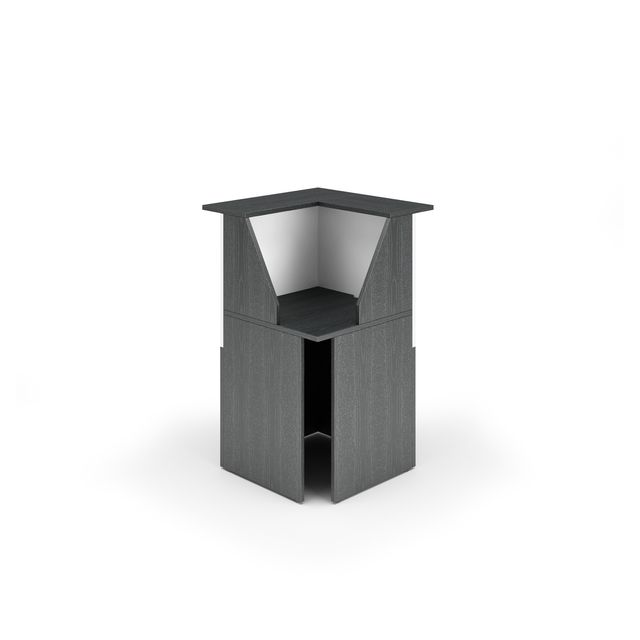 Modulo Prestige reception - 90 gradi - 76,1 x 76,1 x 117 cm - nero venato/bianc…