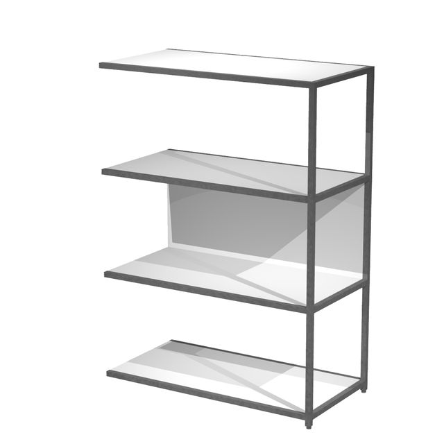 Modulo aggiuntivo per libreria Modular - 90 x 44 x 122 cm - struttura metal ant…