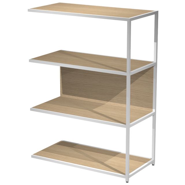 Modulo aggiuntivo per libreria Modular - 90 x 44 x 122 cm - struttura metal bia…