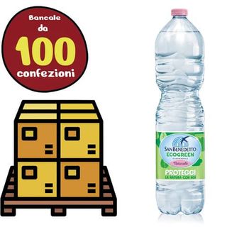 Bancale 100 confezioni da 6 bottiglie da 1,5 L di Acqua Minerale Naturale San B…