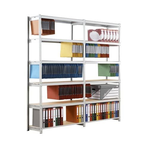 Modulo base scaffalatura Paperflow RANG'ECO SF fisso 125x37x195 cm grigio - K65…