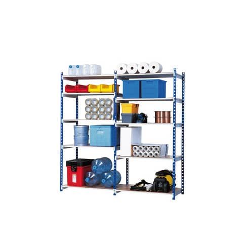 Modulo base scaffalatura Paperflow RANG'ECO regolabile 125x34x200 cm blu - K607…