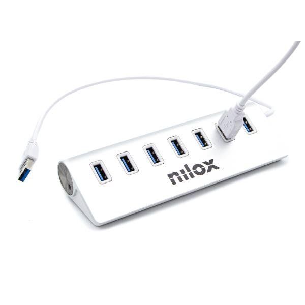Nilox - Hub - 7 x SuperSpeed USB 3.0 - desktop