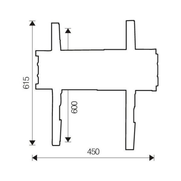 Nilox - Kit montaggio (montaggio a muro) - per pannello piatto - acciaio - nero…