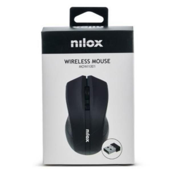 Nilox - Mouse - ergonomico - ottica - 3 pulsanti - senza fili - ricevitore wire…