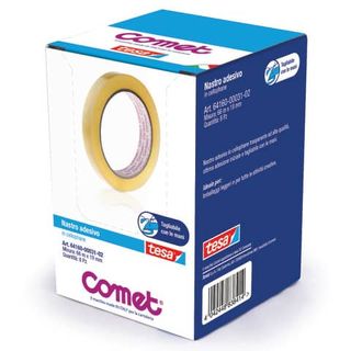 Nastro adesivo - confezionato singolarmente - 19 mm x 66 m - cellophane - trasp…