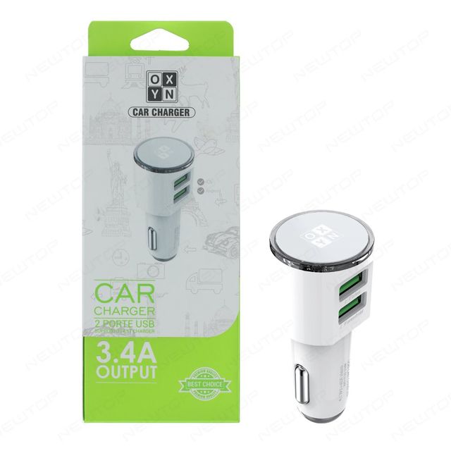 OXYN CARICATORE AUTO 3.4A 2USB
