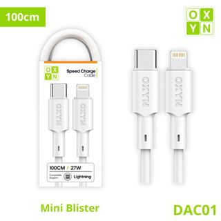 OXYN DAC01 MINI BLISTER CAVO 27W TYPE-C/LIGHTNING 100CM
