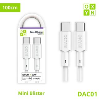 OXYN DAC01 MINI BLISTER CAVO 60W TYPE-C/TYPE-C 100CM