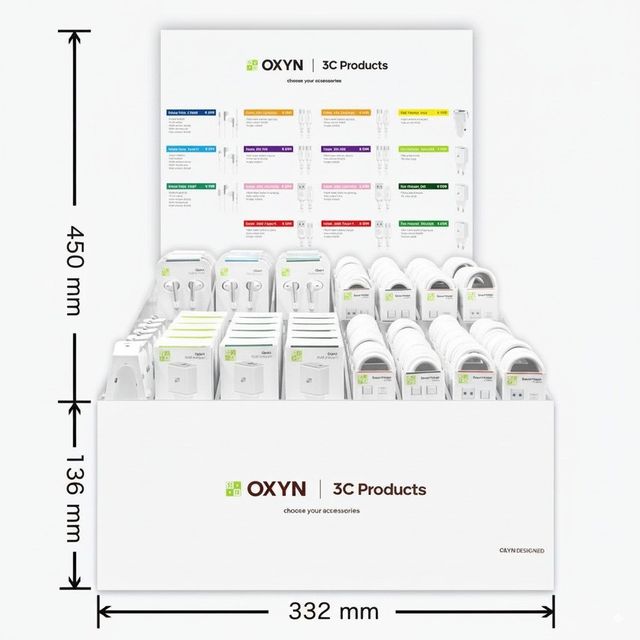 OXYN ESPOSITORE DA BANCO IN PLEXIGLASS PER ACCESSORI MINI BLISTER