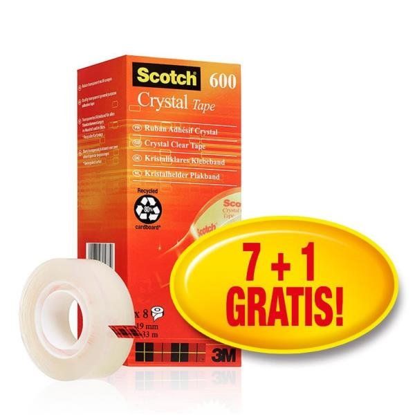 Nastro adesivo Scotch® Crystal 600 supertrasparente 19 mm x 33 mt Value Pack 7+…