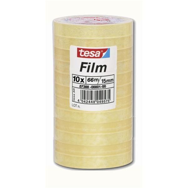 Nastro adesivo Tesafilm - 15 mm x 66 m - PP - trasparente - Tesa - torre 10 pez…