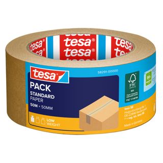 Nastro da imballaggio tesapack Paper Standard ecoLogo marrone 50 mm x 50 m - 58…