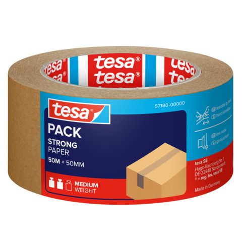 Nastro da imballo tesa tesapack® Carta ecoLogo® 50 mm x 50 m marrone 59408-0000…