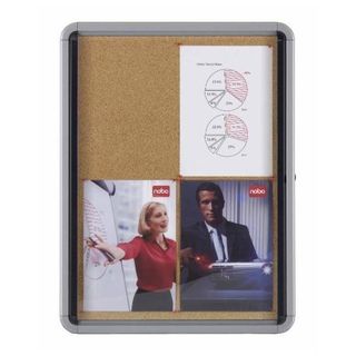 Nobo - Bacheca chiusa - montabile a parete - 6 x A4 - sughero - magnetica - que…