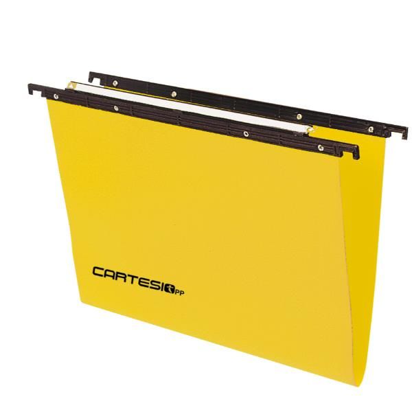 Bertesi Cartesio PP 500 - Cartella sospesa - V-Base - con schede - giallo (pacc…