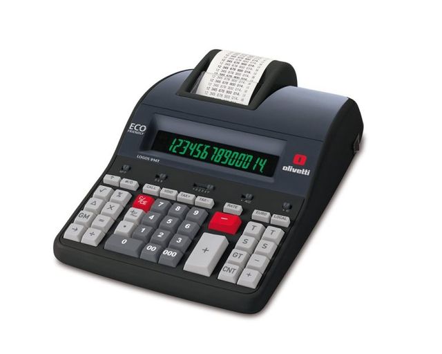 Olivetti Logos 914T - Calcolatrice scrivente con stampa - LCD - 14 cifre - adat…