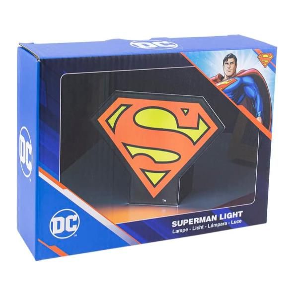 Paladone DC Comics Superman - Lampada decorativa - white glow light - diamond -…